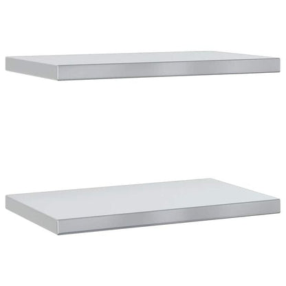 291072 - VIDAXL Rafte muri 2 copë 50x30 cm, çelik inox, ngjyrë argjendi