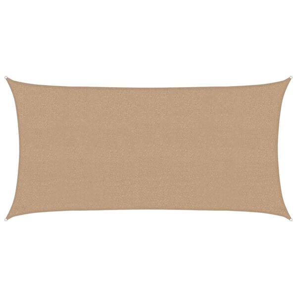 333265 - VIDAXL Tendë dielli me vela 160 g/m2 Ngjyrë kafe 2,5x5 m HDPE
