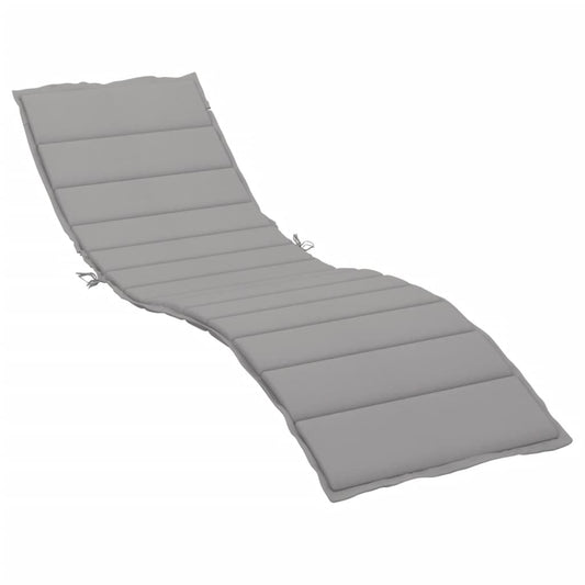 141937 - vidaXL Jastëk për shezllong (sun lounger), ngjyrë gri, 200 x 60 x 3 cm, pëlhurë Oxford