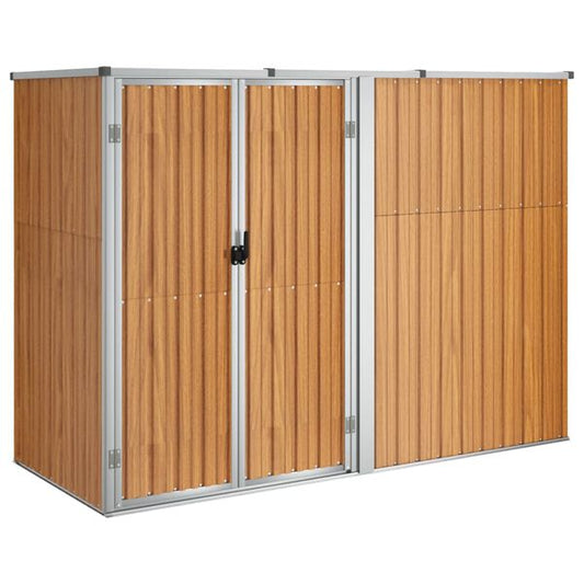 212065 - VIDAXL Kasolle Kopshti Ngjyrë Kafe 225x89x161 cm Çelik i Galvanizuar