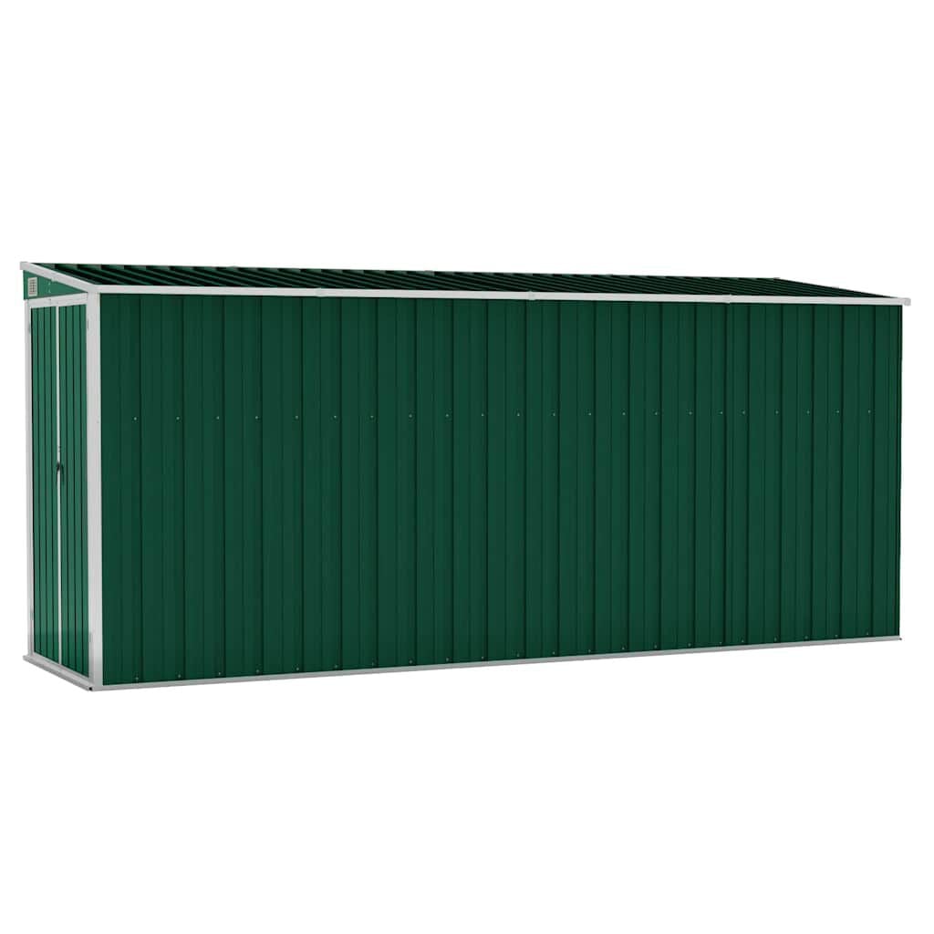 265088 - VIDAXL Kasolle Kopshti e Montuar në Mur, Ngjyrë Jeshile 118x382x178 cm, Çelik i Galvanizuar