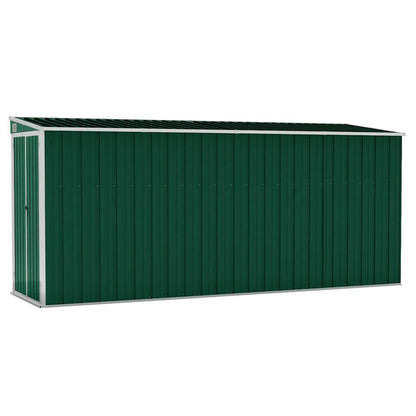 265088 - VIDAXL Kasolle Kopshti e Montuar në Mur, Ngjyrë Jeshile 118x382x178 cm, Çelik i Galvanizuar