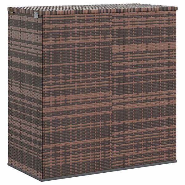 291100 - VIDAXL Kuti Jastëkësh Kopshti, PE Ratan 100x49x103,5 cm, Kafe