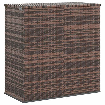 291100 - VIDAXL Kuti Jastëkësh Kopshti, PE Ratan 100x49x103,5 cm, Kafe