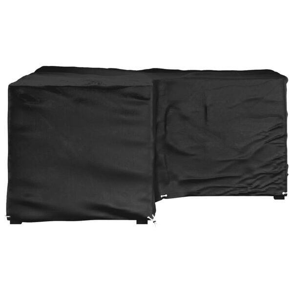 334114 - VIDA XL Mbulesë për mobilje kopshti në formë L me 12 vrima 185x185x90 cm
