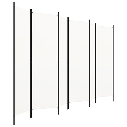 280145 - VIDAXL Ndarës Dhome me 6 Panele, i Bardhë 300x180 cm