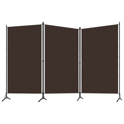 291132 - VIDA XL Ndarës Dhome me 3 Panele, Ngjyrë Kafe 260x180 cm