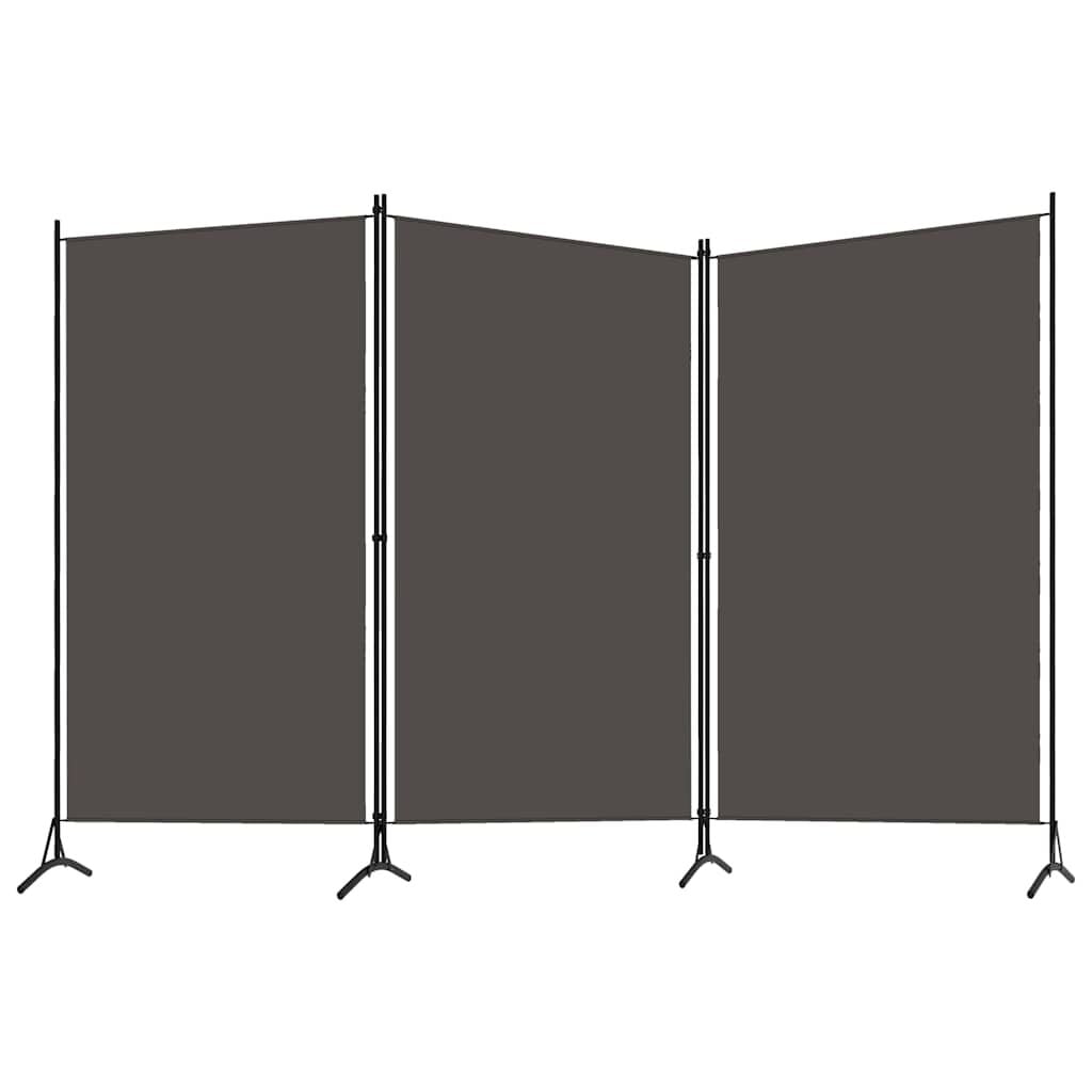 265143 - VIDA XL Ndarëse Dhome me 3 Panele, Ngjyrë Antraciti 260x180 cm, Pëlhurë