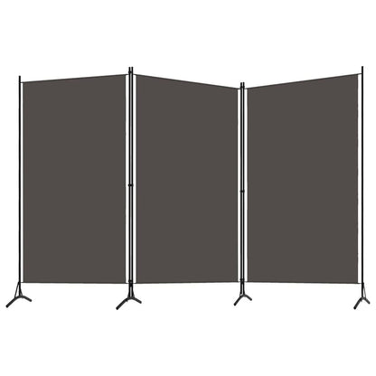265143 - VIDA XL Ndarëse Dhome me 3 Panele, Ngjyrë Antraciti 260x180 cm, Pëlhurë