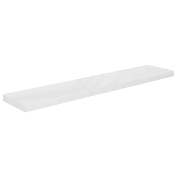 334120 - VIDAXL Raft Muri Lundrues, i Bardhë, MDF, 120x23,5x3,8 cm