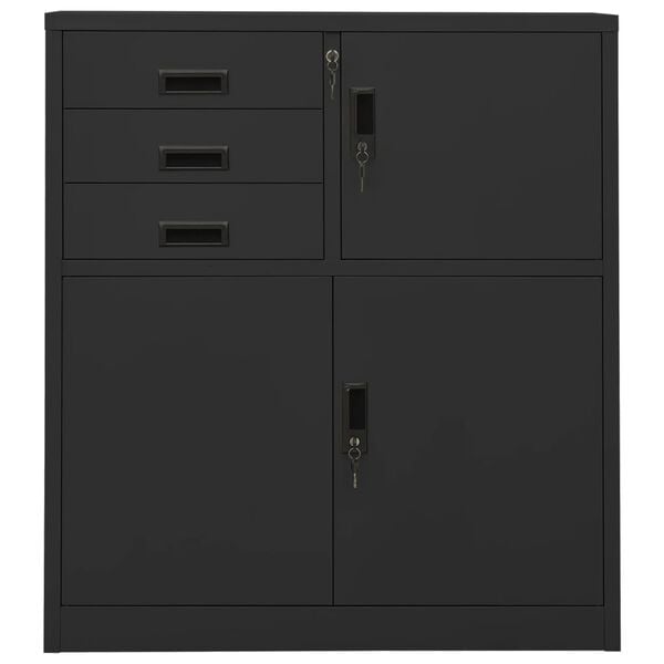 244493 - VIDAXL Dollap Zyre Antracit 90x40x102 cm, Çelik