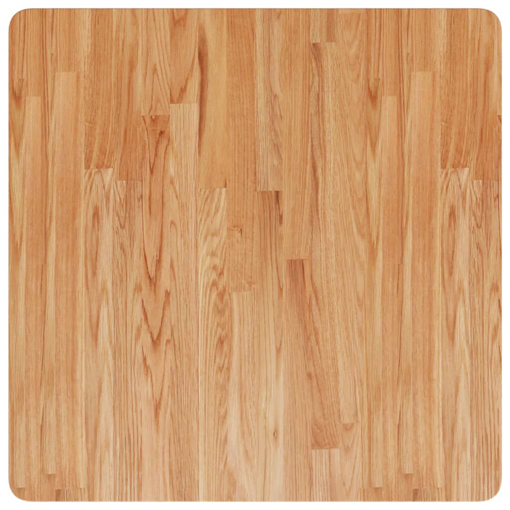 265156 - VIDA XL Sipërfaqe Tavoline Katrore Ngjyrë Kafe e Çelët 70x70x2,5cm Dru Lisi i Trajtuar