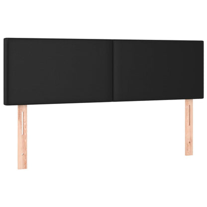 280166 - VIDA XL Kokë Shtrati e Zezë 144x5x78/88 cm, Lëkurë Artificiale