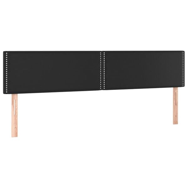 291155 - VIDAXL Kokë Shtrati e Zezë 180x5x78/88 cm Lëkurë Artificiale