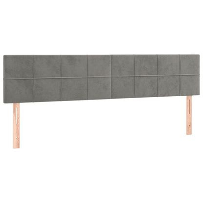 280169 - VIDA XL Kokë shtrati Gri e çelët 180x5x78/88 cm, Kadife