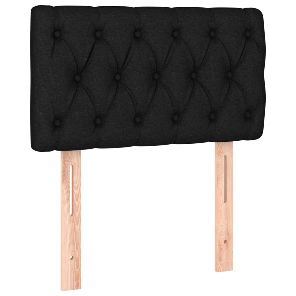 265164 - VIDA XL Kokë shtrati e zezë 80x7x78/88 cm Pëlhurë