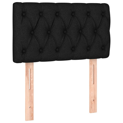 265164 - VIDA XL Kokë shtrati e zezë 80x7x78/88 cm Pëlhurë