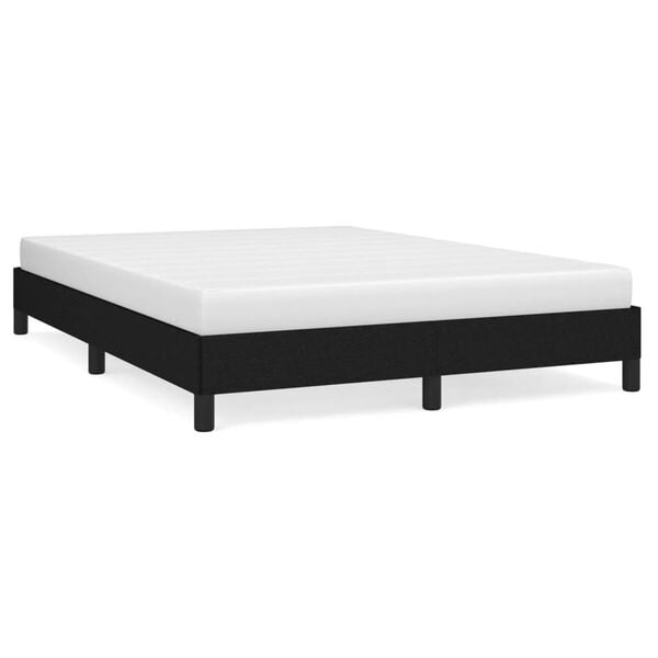 291160 - VIDAXL Kornizë shtrati pa dyshek, e zezë 140x190 cm, material