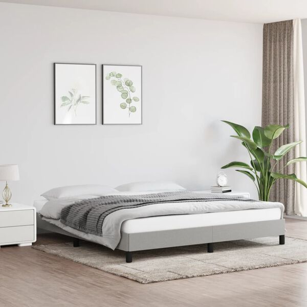 212263 - VIDAXL Kornizë Kreveti pa Dyshek, Gri e Çelët 160x200 cm, Material