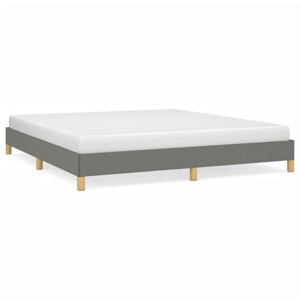 291162 - VIDAXL Kornizë shtrati pa dyshek, ngjyrë gri e errët 180x200 cm, material