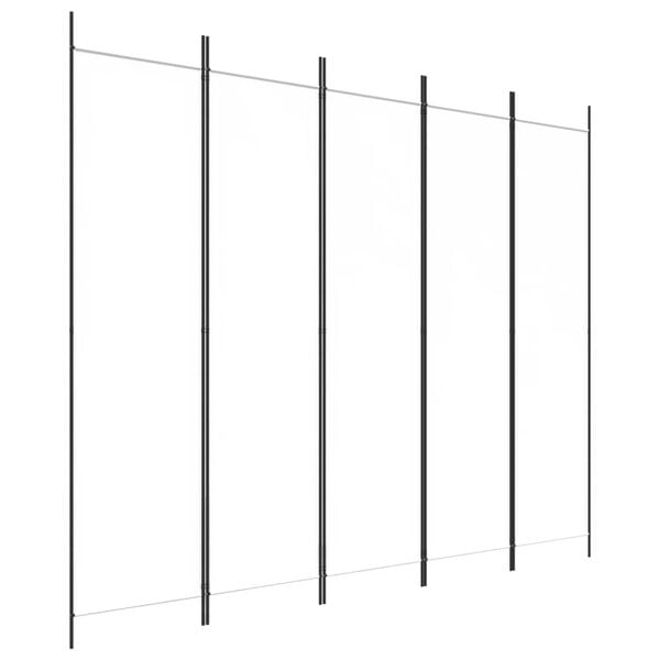 244525 - VIDA XL Ndarës Dhome me 5 Panele, i Bardhë 250x200 cm, Material