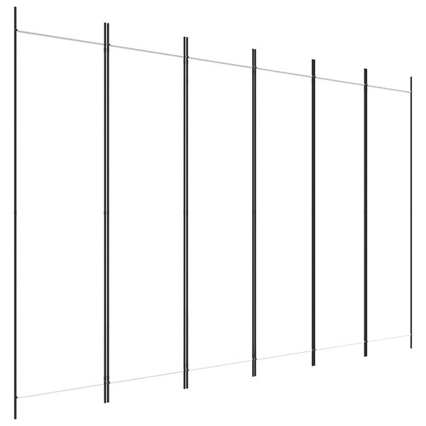 244526 - VIDA XL Ndarës Dhome me 6 Panele, i Bardhë 300x200 cm, Material