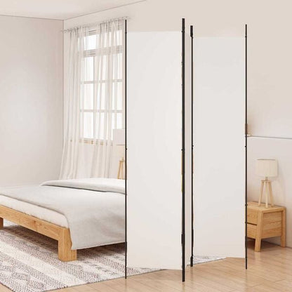 291172 - VIDAXL Ndarëse Dhome me 3 Panele, E Bardhë 150x220 cm, Pëlhurë