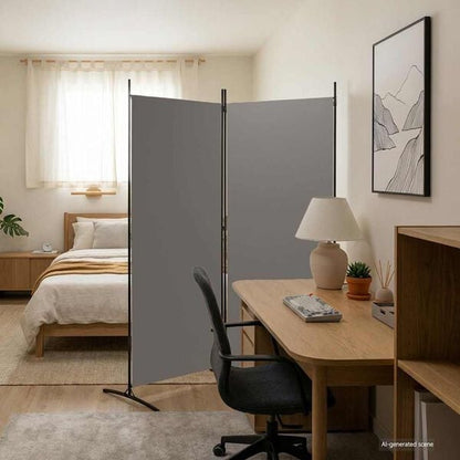 334136 - VIDAXL Ndarëse Dhome me 2 Panele, Ngjyrë Antraciti 175x180 cm, Pëlhurë