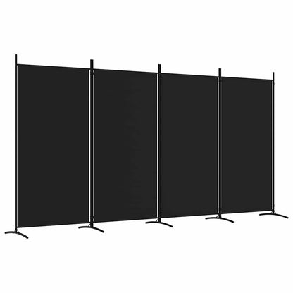 265177 - VIDAXL Ndarës Dhome me 4 Panele, ngjyrë e zezë, 346x180 cm, material