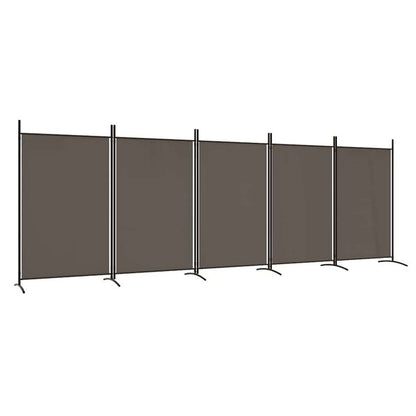244529 - VIDA XL Ndarëse Dhome me 5 Panele, Ngjyrë Antraciti 433x180 cm, Pëlhurë
