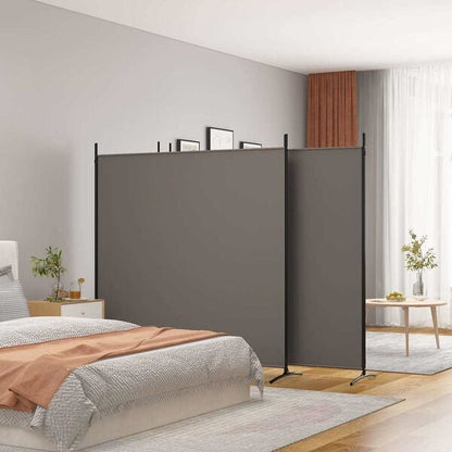 334139 - VIDAXL Ndarëse Dhome me 4 Panele, Ngjyrë Antraciti 698x180 cm, Pëlhurë