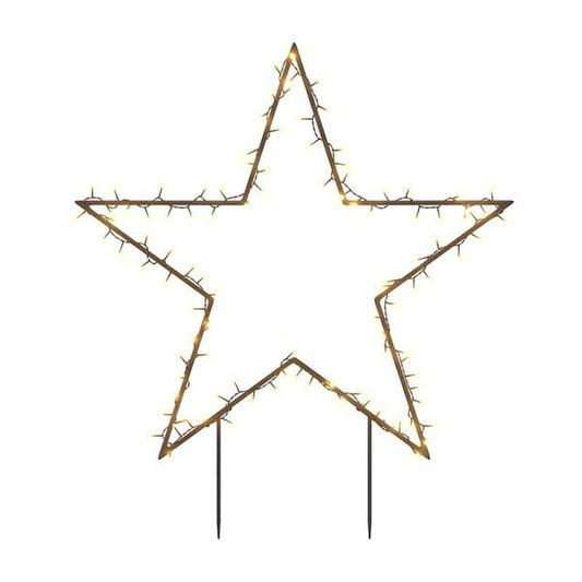 181883 - VIDAXL Dekorim Dritash Krishtlindjesh, Ngjyra e Bardhë e Ngrohtë, Hekur i Zi i Madh