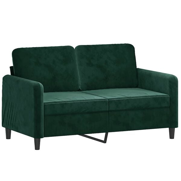 334256 - vidaXL Divan Dyvendësh prej Kadifeje 120 cm Ngjyrë Jeshile e Errët