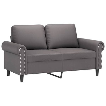 333304 - VIDAXL Divan 2-Vendësh Gri 120 cm Lëkurë artificiale