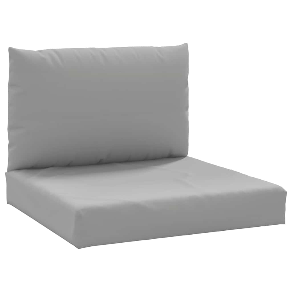 244679 - vidaXL Set Jastëkësh për Mobilje Paletash, 2 Copë, Gri, Pëlhurë Oxford