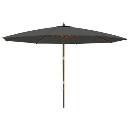 333207 - VIDAXL Çadër dielli për kopsht me shkop druri Antracit 400x273 cm