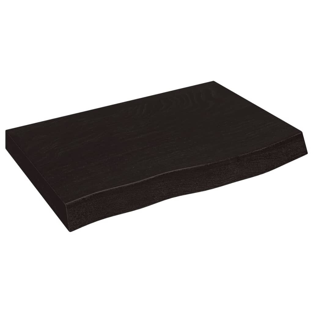280240 - VIDAXL Raft Muri Ngjyrë Kafe 60x40x(2-6) cm Lisi i Trajtuar