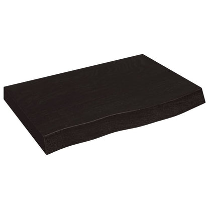280240 - VIDAXL Raft Muri Ngjyrë Kafe 60x40x(2-6) cm Lisi i Trajtuar