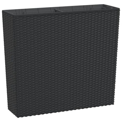 291227 - VIDAXL Vazo me Pjesë të Brendshme Antraciti të Lëvizshme 12 / 44 L Rattan PP
