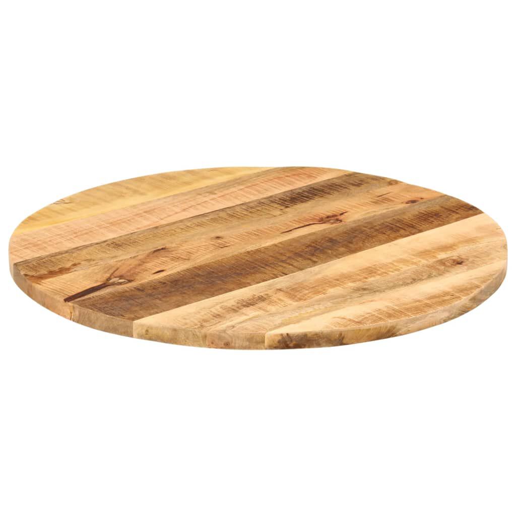 280255 - VIDAXL Sipërfaqe Tavoline Ø 90x2,5 cm e Rrumbullakët prej Druri të Masturbuar Mango e Ashpër