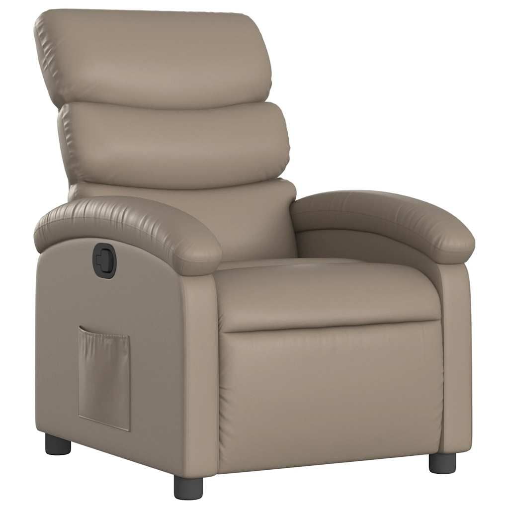 280265 - VIDA XL Karrige me mbështetëse Cappuccino prej lëkure artificiale