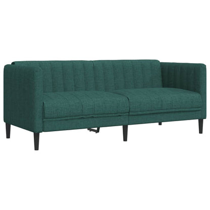 265260 - VIDA XL Divan 2-Vendësh, Material Jeshile i Errët