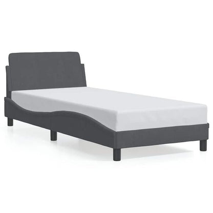 334197 - VIDA XL Kornizë shtrati "Dover" Gri e errët 80x200 cm Kadife