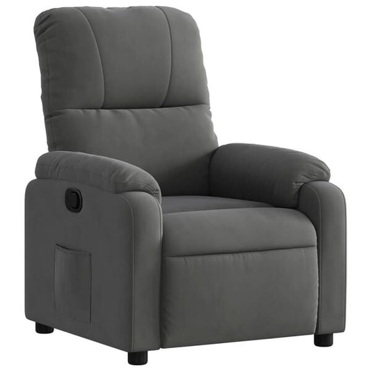 244606 - Karrige me mbështetëse, ngjyrë gri e errët, prej pëlhure mikrofibre