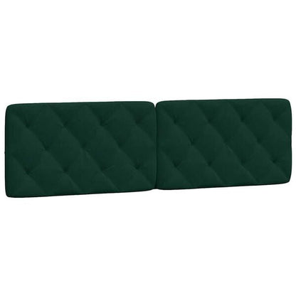 244611 - VIDAXL Jastëk koke shtrati, jeshile e errët, 180 cm, kadife