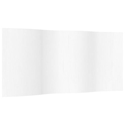265275 - VIDAXL Ndarës Dhome i Bardhë Gjerësia 400 cm Lartësia 165 cm Bambu