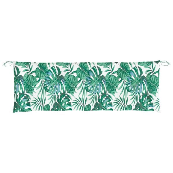 291272 - VIDAXL Jastëk për Stol Kopshti me Model Gjethesh 150x50x7cm Pëlhurë Oxford