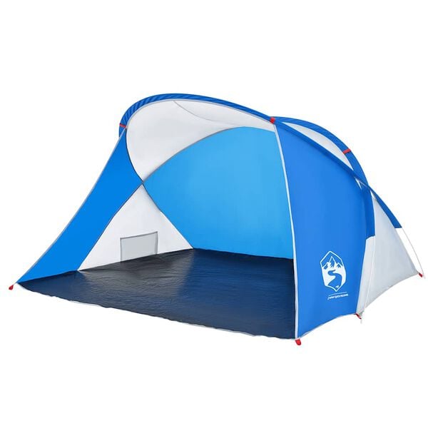 333272 - VIDAXL Tendë Plazhi për 2 Persona, Blu Azure, e Hapur, e Papërshkueshme nga Uji