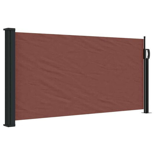 334224 - VIDAXL Tendë anësore e tërheqshme, ngjyrë kafe 100x300 cm