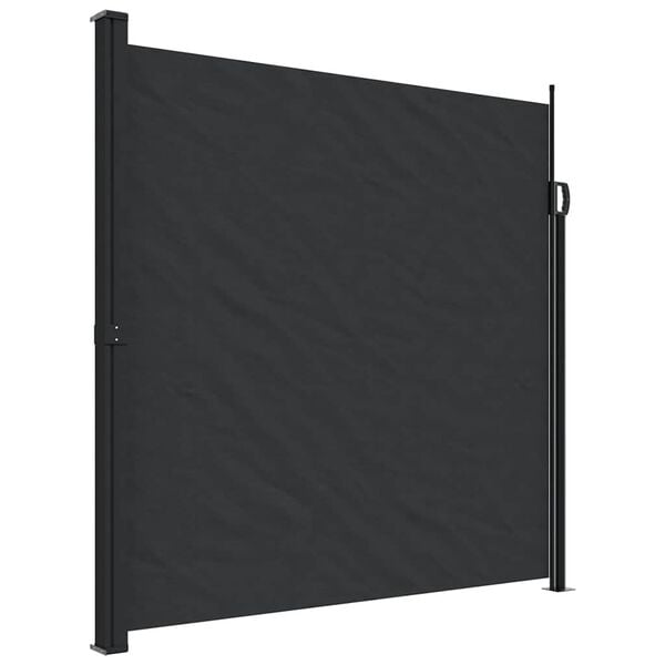 333440 - VIDAXL Tendë anësore e tërheqshme, e zezë 200x300 cm
